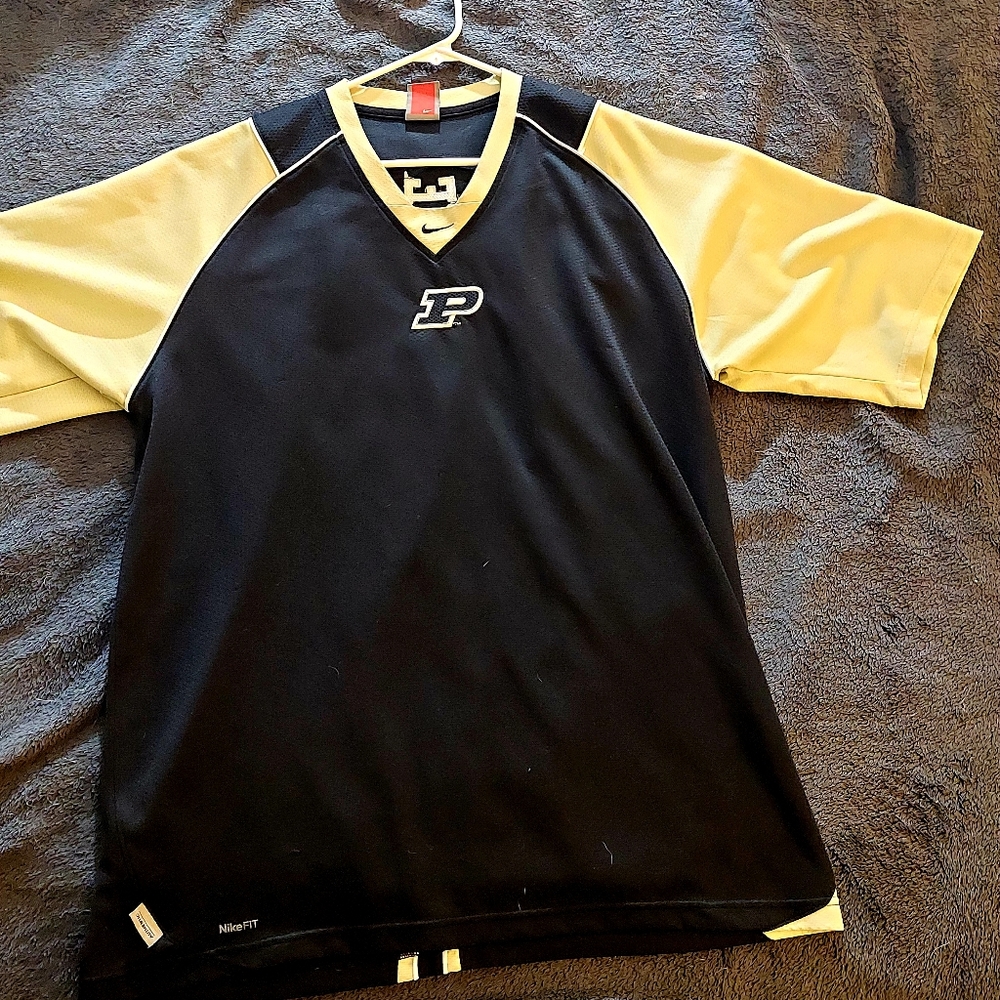 Purdue Center Check Side Line Shirt